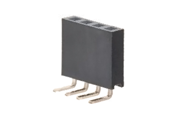 ナイロン ピンヘッダー FSR-41057(T〇) ソケット(角)2.54mmピッチ ライトアングル(1列) 接続側0.64mmピン